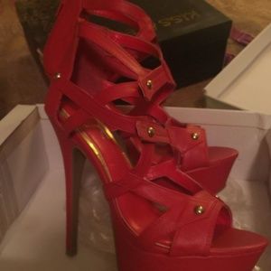 Red stiletto heels